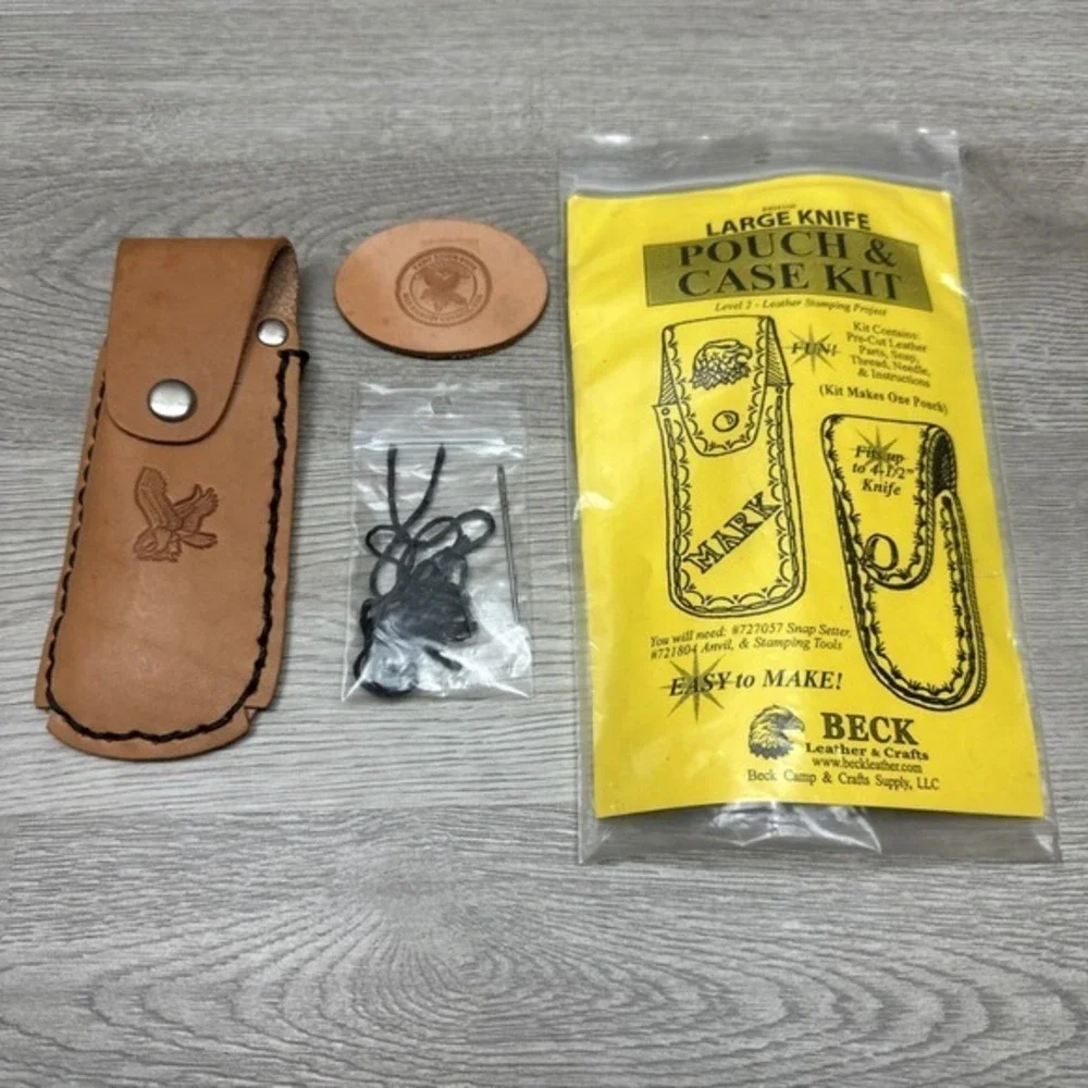 Camp Raven Knob 2009‎ Pocket Beck Leather Knife Kit Assembled Pouch Old Hickory